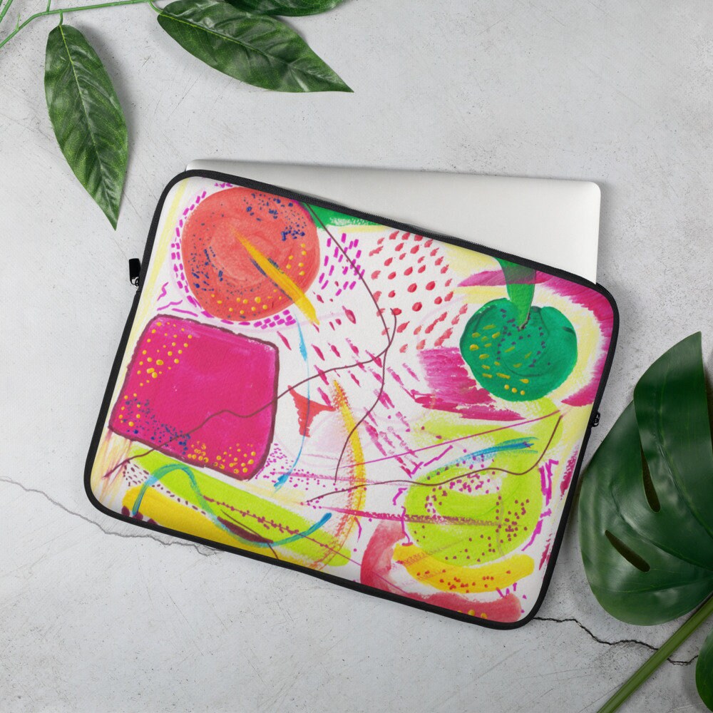 Printed Artistic Portable Laptop Cover Handmade Abstract Etsy
