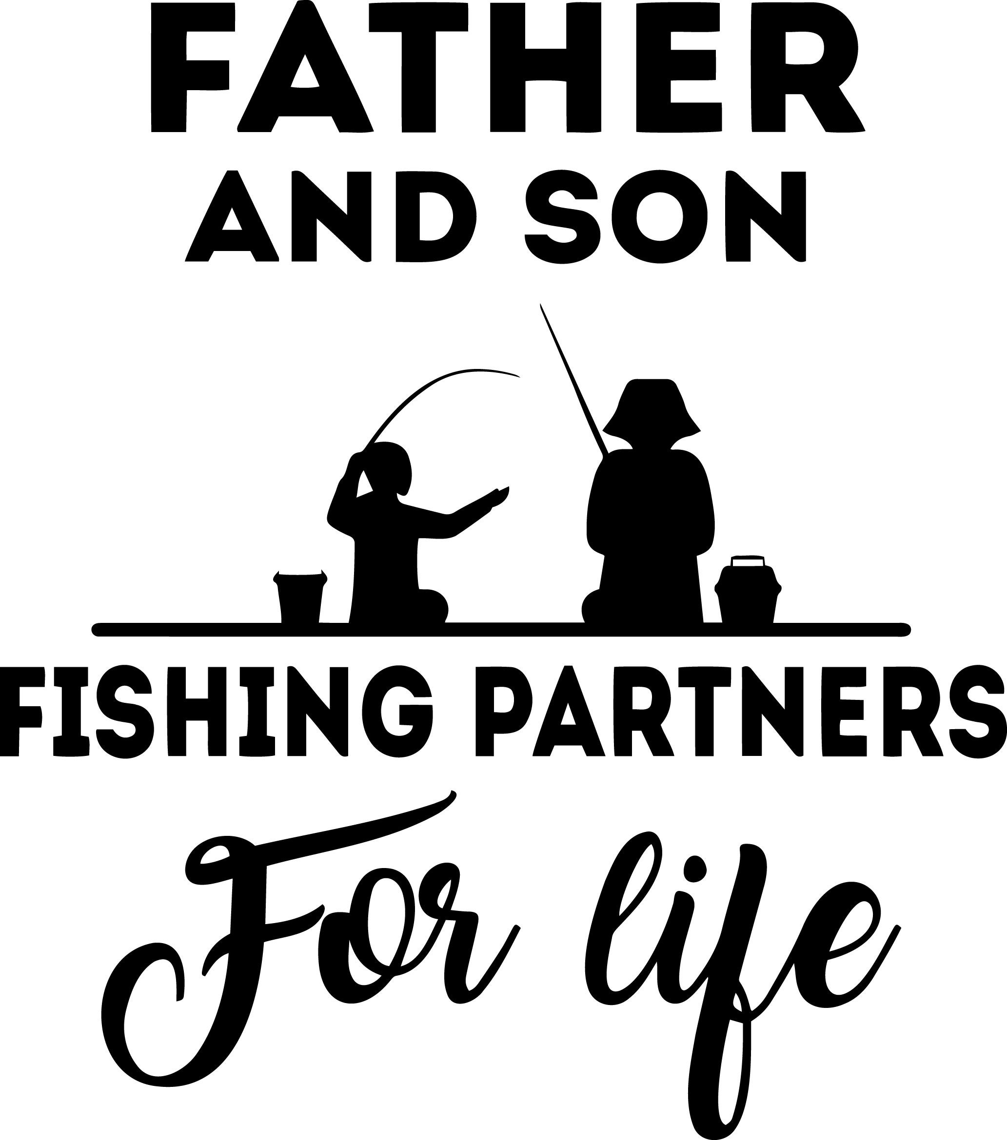 Fishing father and son. svg.Digital Printing Sticker for Etsy