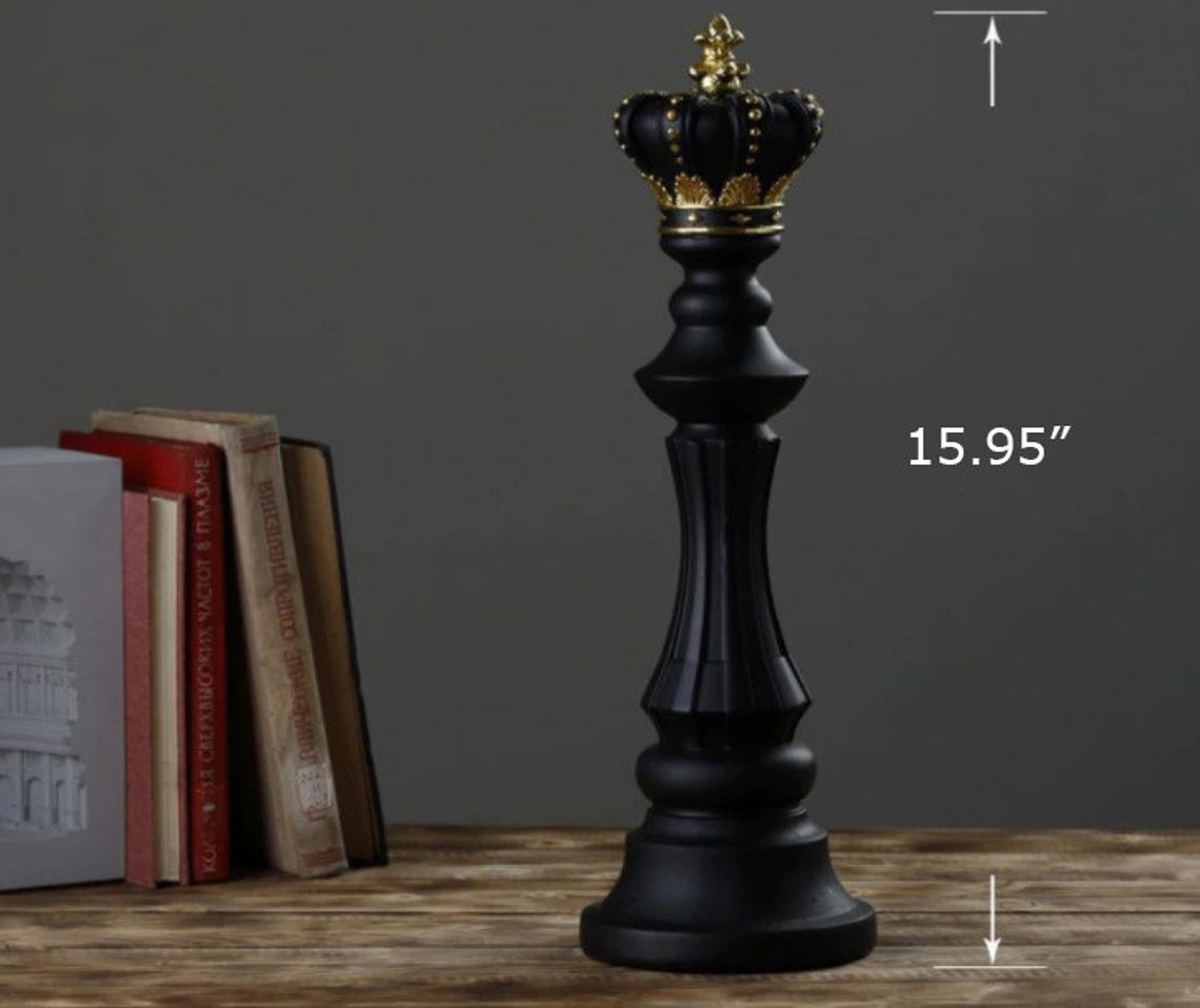 Chess Figurines Home Decor Chess Pieces Board Games Large Etsy