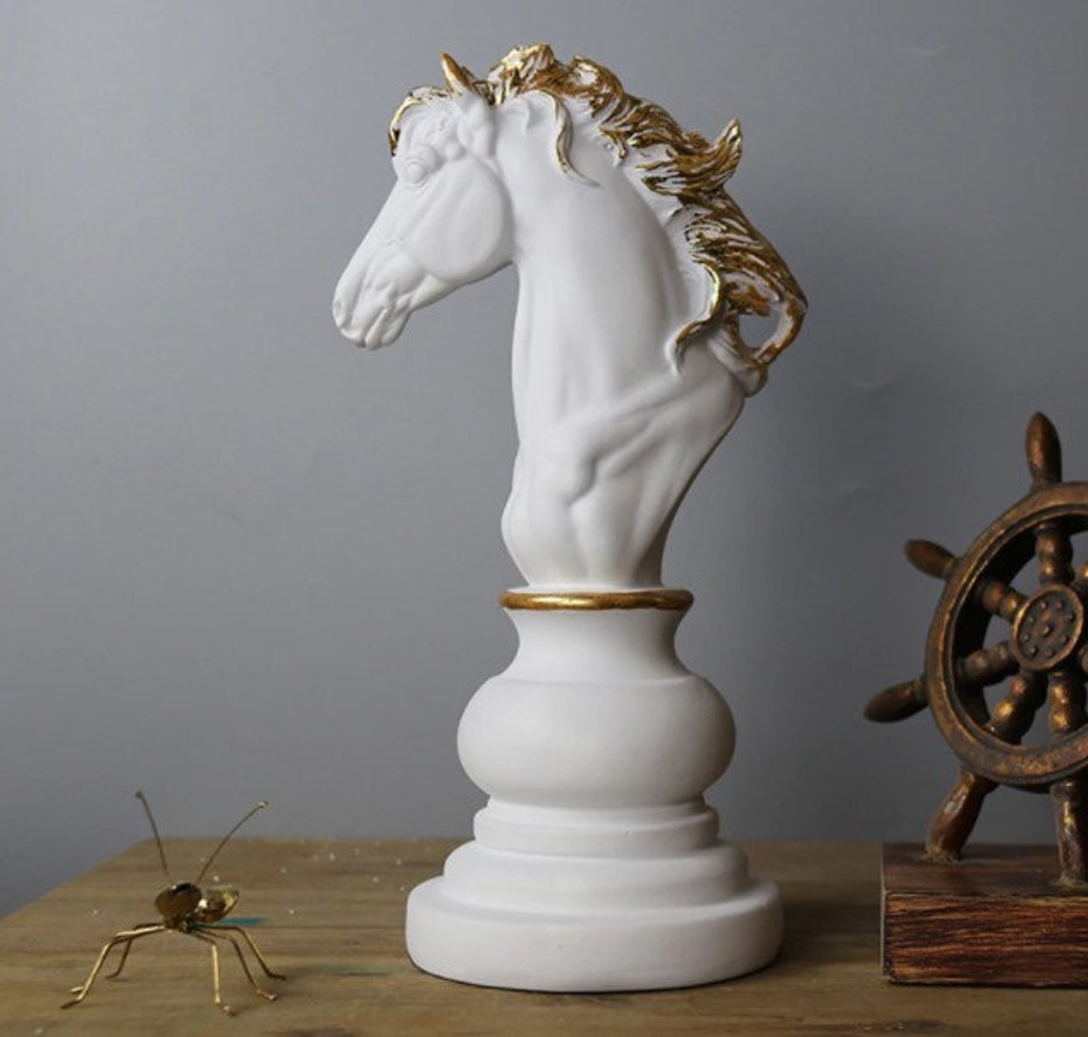 Chess Figurines Home Decor Chess Pieces Board Games Large Etsy