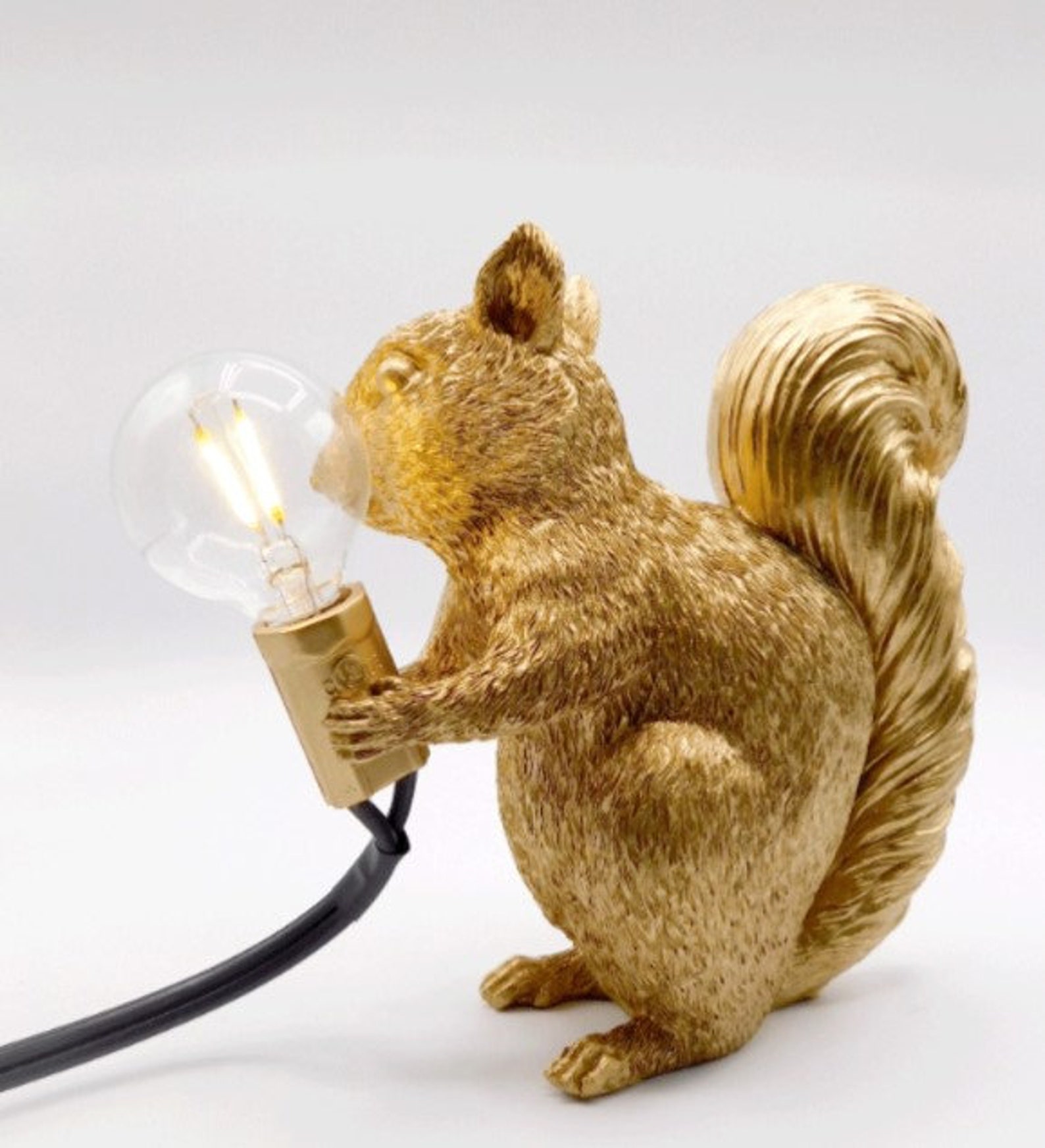 Squirrel Table Lamp Cute Animal Night Lamps Decorative Etsy
