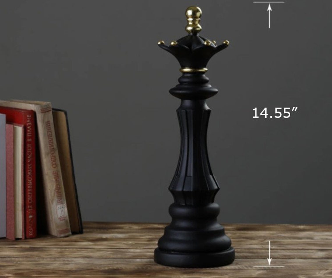 Chess Figurines Home Decor Chess Pieces Board Games Large Etsy