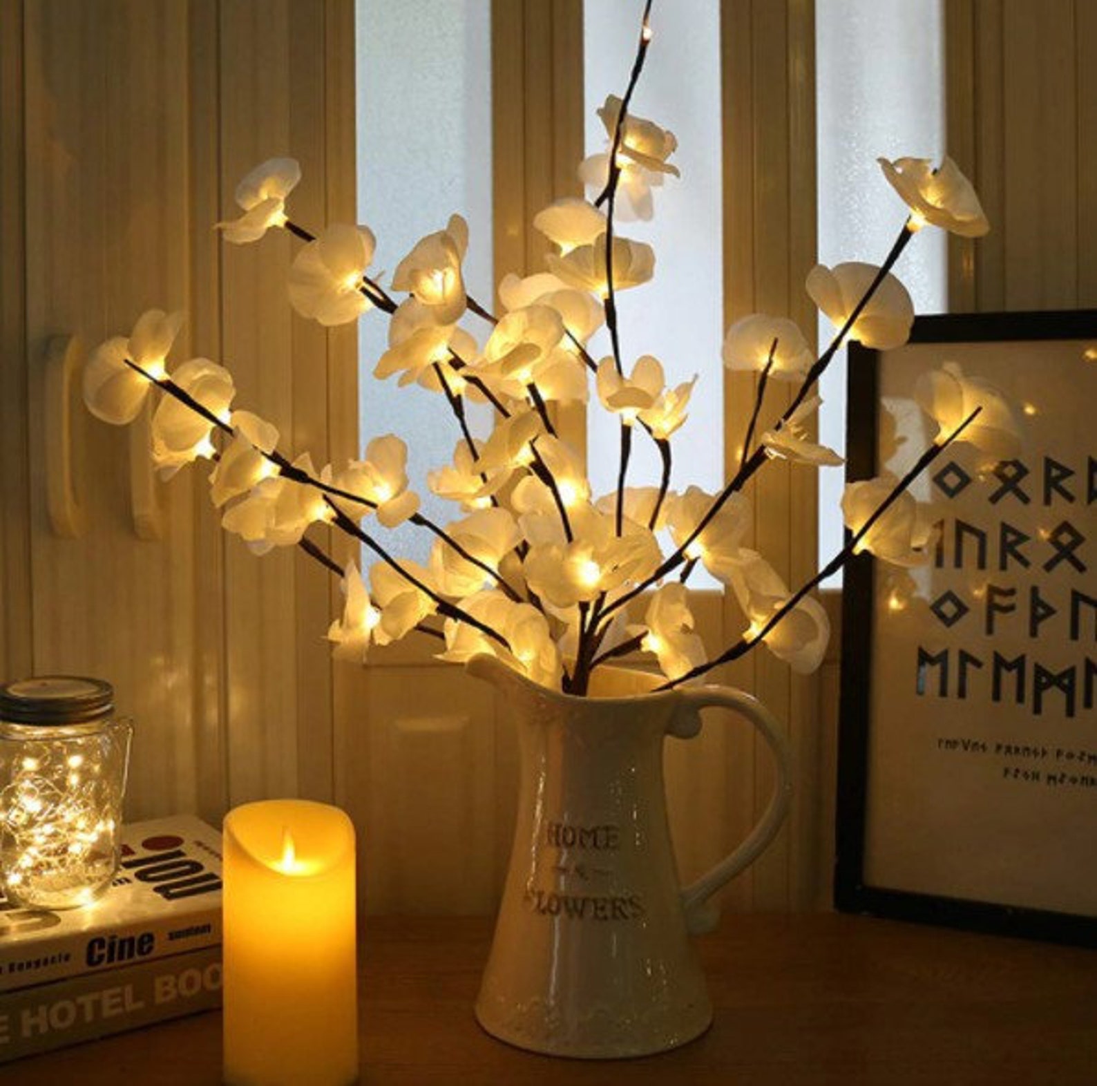 Orchid Lights Tree Cute Table Lamp Orchids Led Lamps Etsy