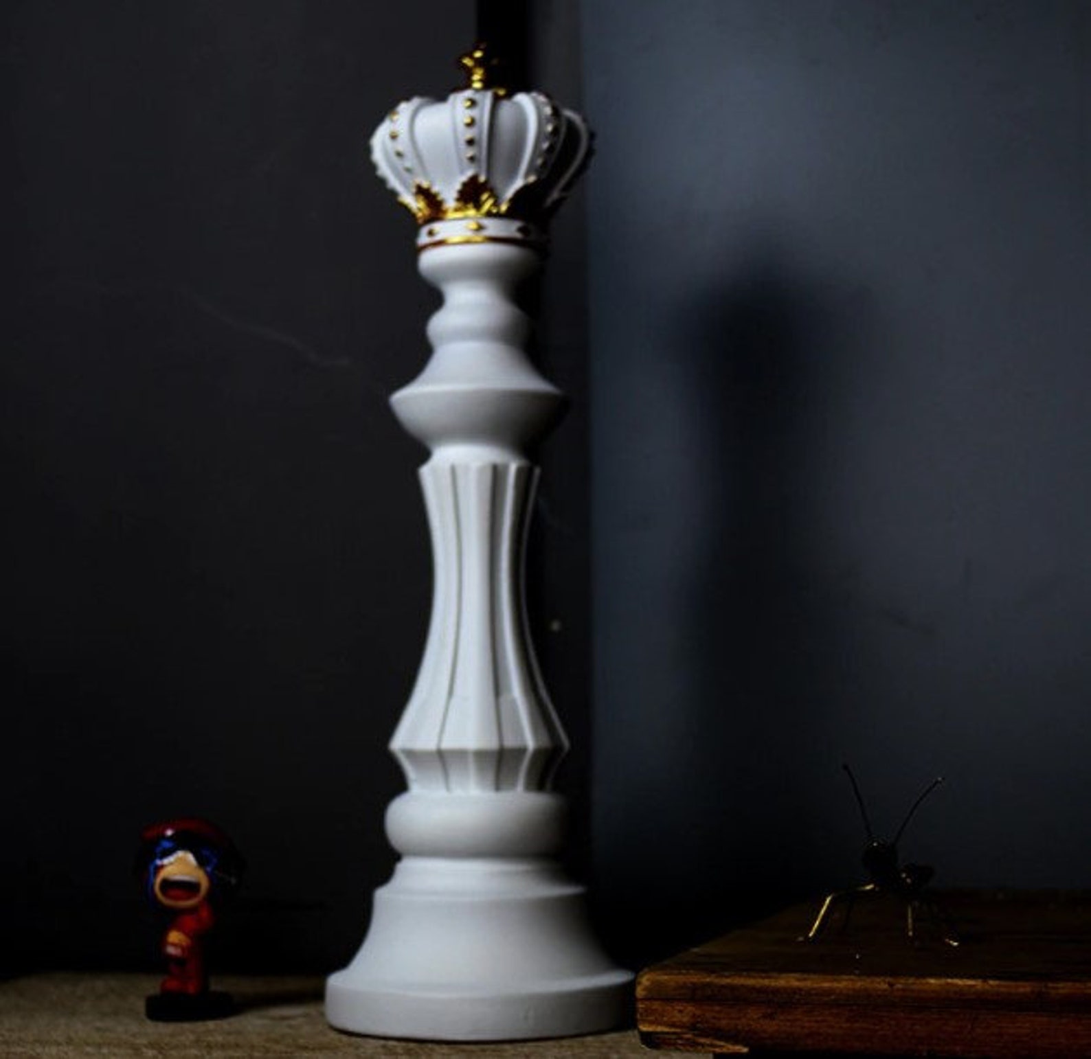 Chess Figurines Home Decor Chess Pieces Board Games Large Etsy