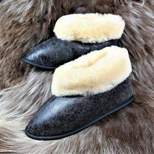Lambskin slippers, chuni, hut shoes brown crash - W1193A