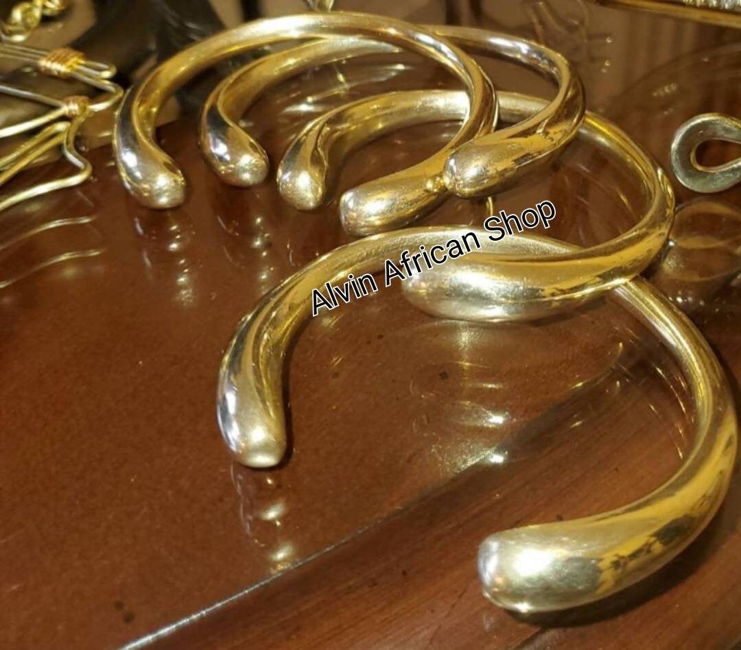 5 African Brass Bracelets,wholesale Brass Ankh Bracelets, Brass Jewelry
