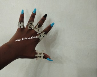 5 silver rings,wholesale silver rings,statement rings,adjustable silver rings,boho silver rings,African silver rings,big silver rings