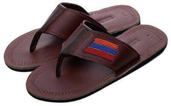 Masai Sandals Beaded Sandals Leather Sandals Men's - Etsy