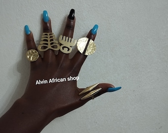 5 brass rings,wholesale brass rings,statement rings,adjustable brass rings,boho brass rings,African brass rings,big brass rings