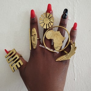 5 brass rings,wholesale brass rings,statement rings,adjustable brass rings,boho brass rings,African brass rings,big brass rings