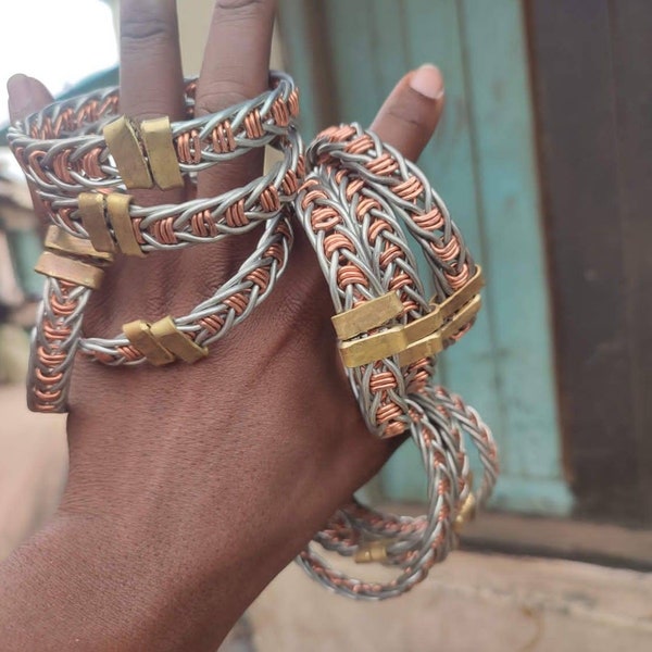 5 bracelets en cuivre africains, bracelets ankh en cuivre en gros, bijoux en cuivre, bijoux en cuivre en gros.