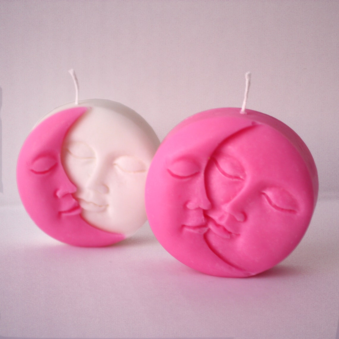 Sun & Moon Candle Luna Candle Moon Face Candle Moon Etsy