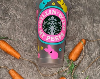 Easter Starbucks Cow Print Neon Peep 20oz Skinny Tumbler With Lid and –  Desert Shirt Co.