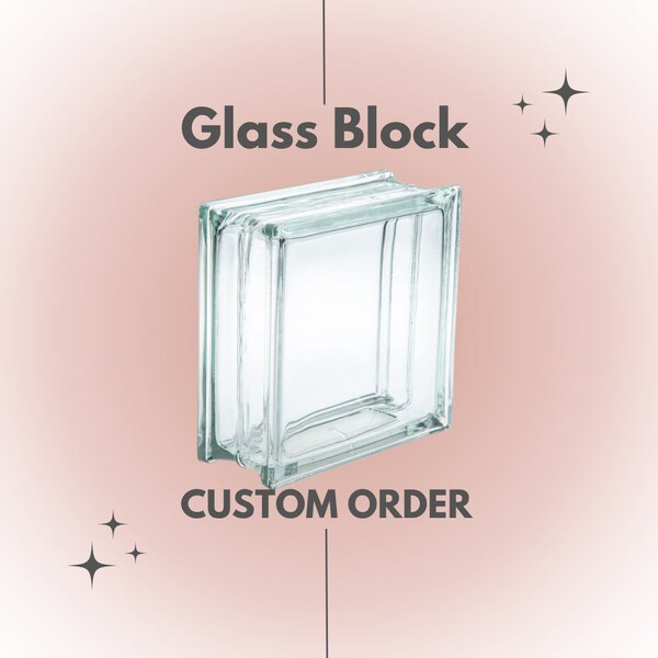 Custom Glass Blocks Etsy