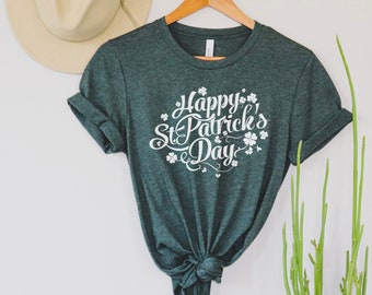 St. Patricks Day Shirt, Irish Shirt, Shamrock Shirt, Lucky Shirt, Four Leaf Clover, Cute St Paddys Tee, Vintage St Patricks Day Shirt