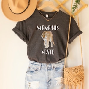 University of Memphis, Memphis State Tee, Memphis Tigers Tee, U of M Shirt, Memphis Game Day Shirt, Memphis Football Shirt, Tigers Shirt