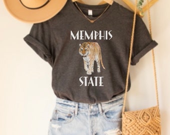 University of Memphis, Memphis State Tee, Memphis Tigers Tee, U of M Shirt, Memphis Game Day Shirt, Memphis Football Shirt, Tigers Shirt