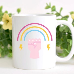 Cute Pride Mug, LGBT Mug, Rainbow Mug, Pride Cup, Lesbian Mug, Queer Mug, LGBTQ Pride, LGBTQ Rights, Pride Month Gift, Coming Out Gift