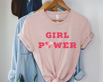 GIRL POWER Tshirt, Girl Power Shirts, The Future is Female, Feminist Shirt, Valentines Day Tee, Heartbreaker Tshirt, Heart Tshirts, Cute Top