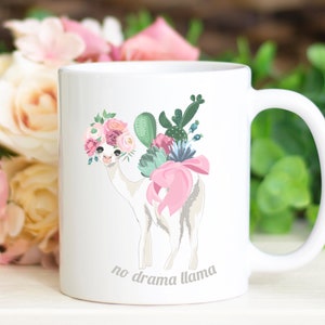 No Drama Llama, Funny Llama Mug, Llama Lover Mug, Mama Llama Mug, Retro Llama Mug, Sarcastic Llama Mug, Animal Lover Mug, Drama Queen