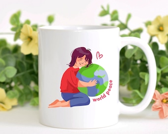 World Peace, Love Mug, Show Peace Mug, Be Kind Mug, Power Of Love, Happy Mug, Peace Not War, Inspirational Mug, Positive Energy Mug, Peace