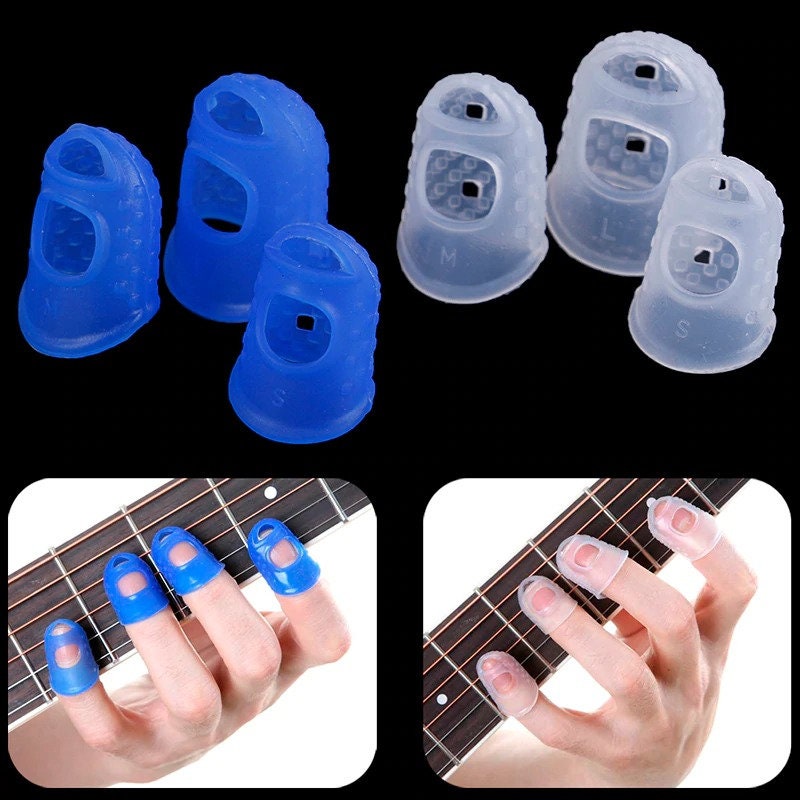 4Pcs/Set Silicone Finger Guards Guitar Fingertip Protectors Etsy