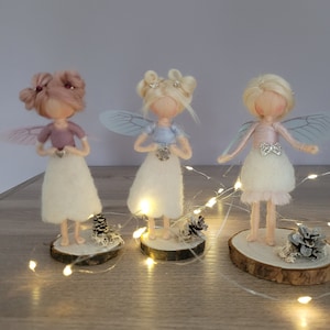 Felted angel fairies with wings