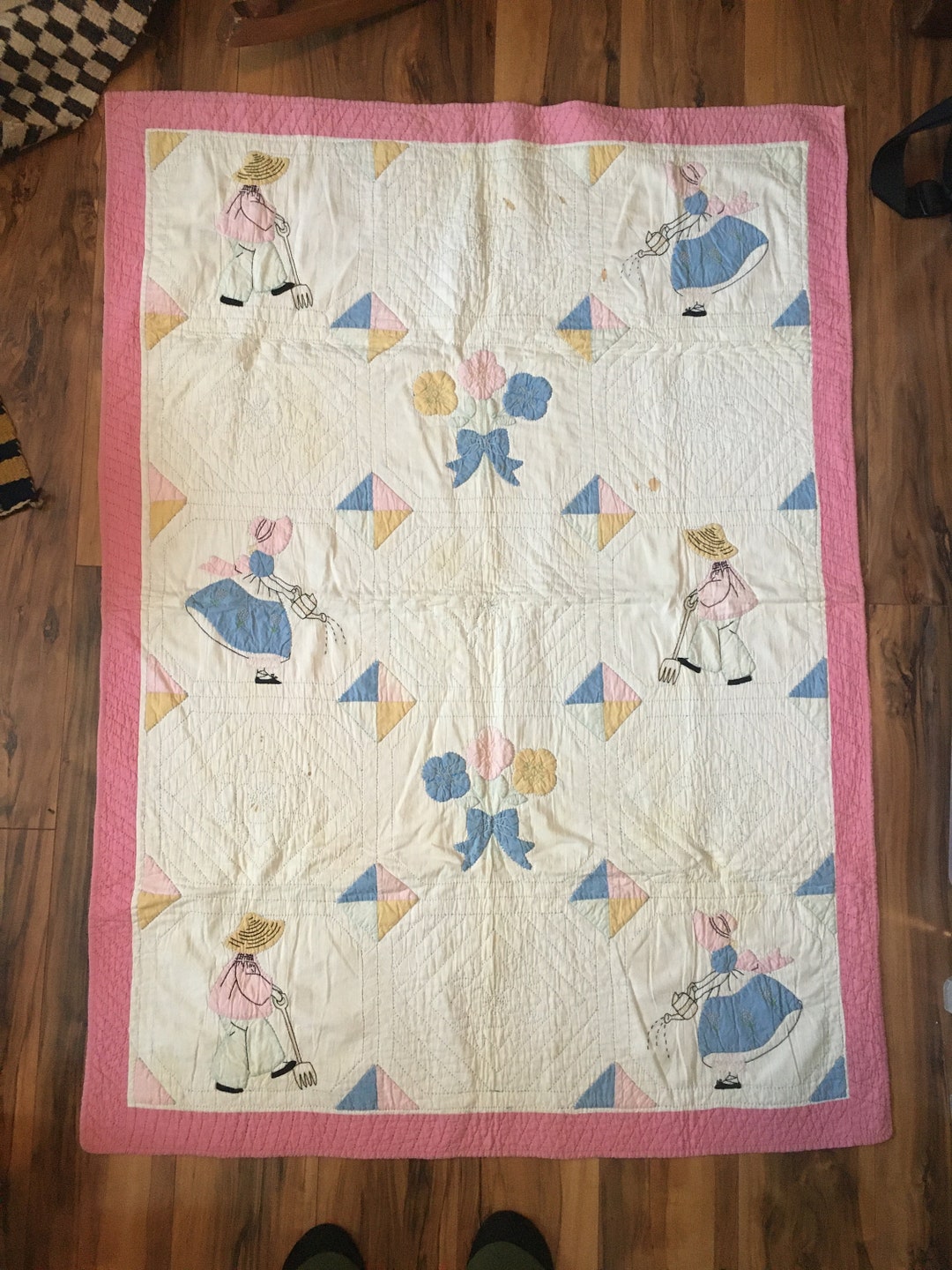 Vintage Crib Quilt Etsy