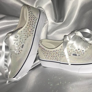Bedazzled high top vans shop