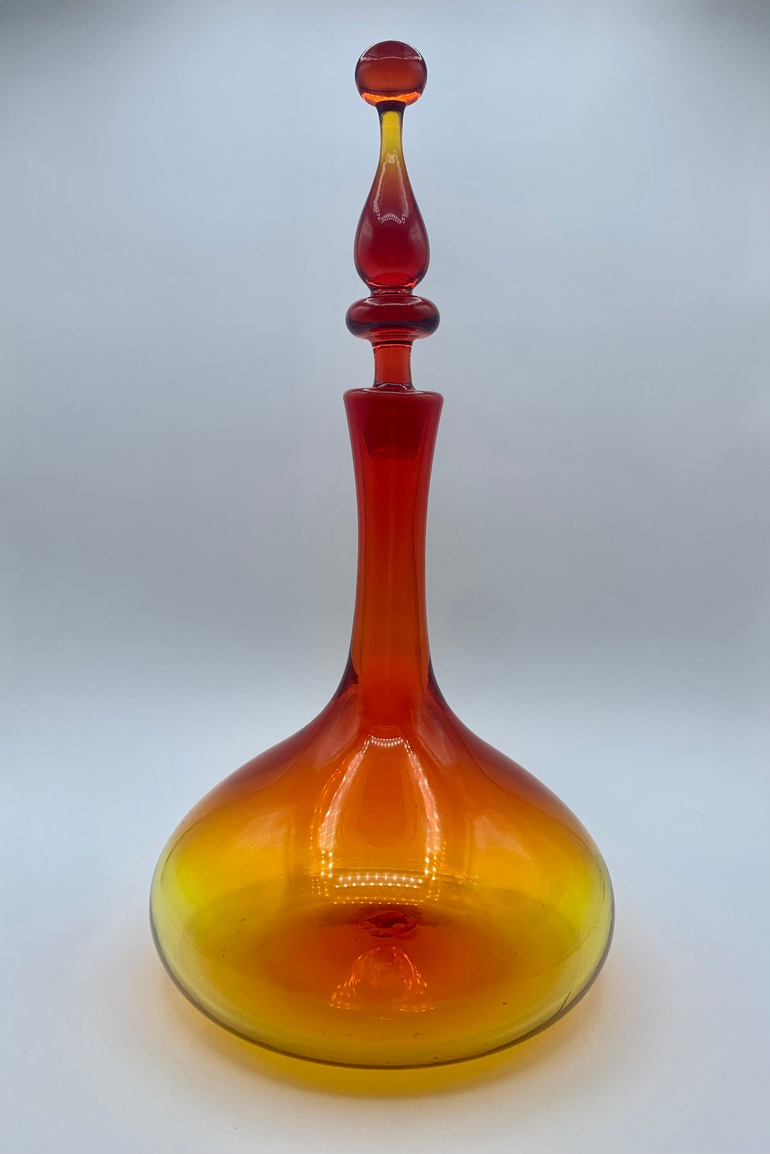 Blenko 6516 Joel Myers Tangerine Etsy