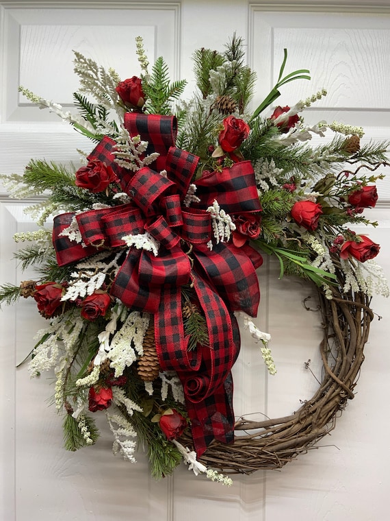 Festive Christmas Wreath, Christmas Wreath For Front Door