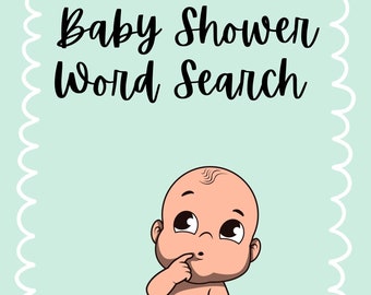 Adorable Baby Shower Word Search Game - Instant Download Printable with 12 Charming Words!