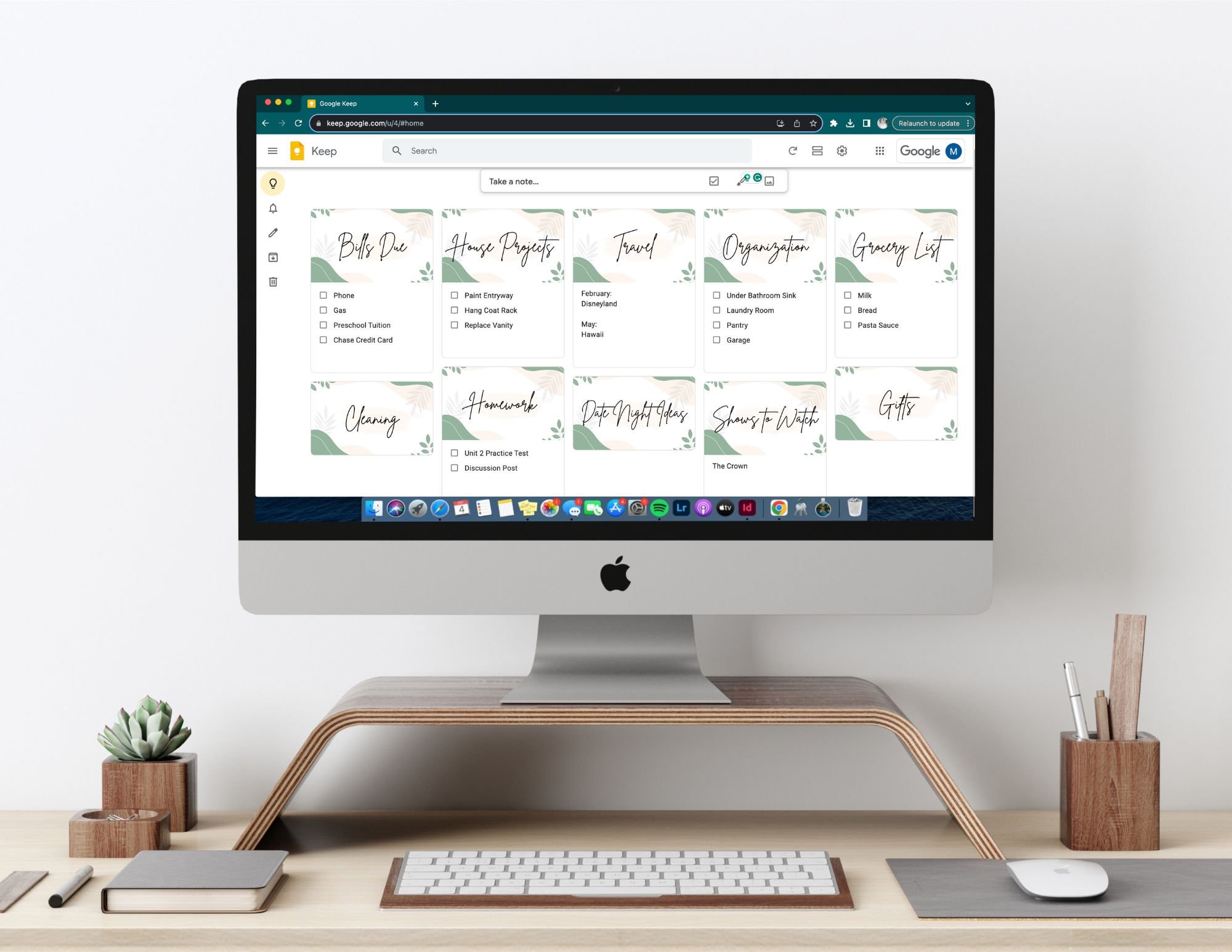 Lovely Set of Colorful Google Keep Headers - Instant Download - Etsy