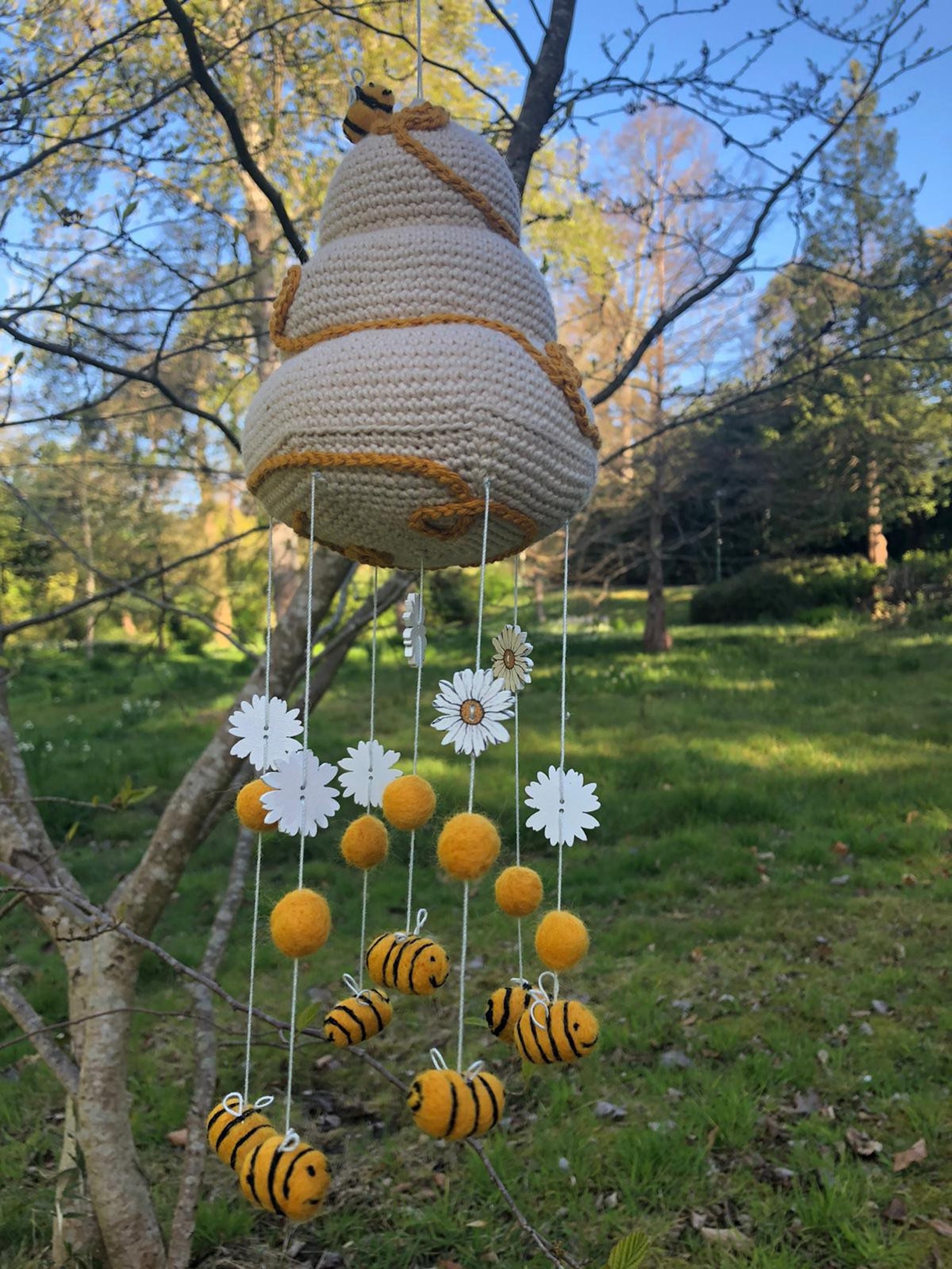 Bee Hive Hanging Mobile Etsy