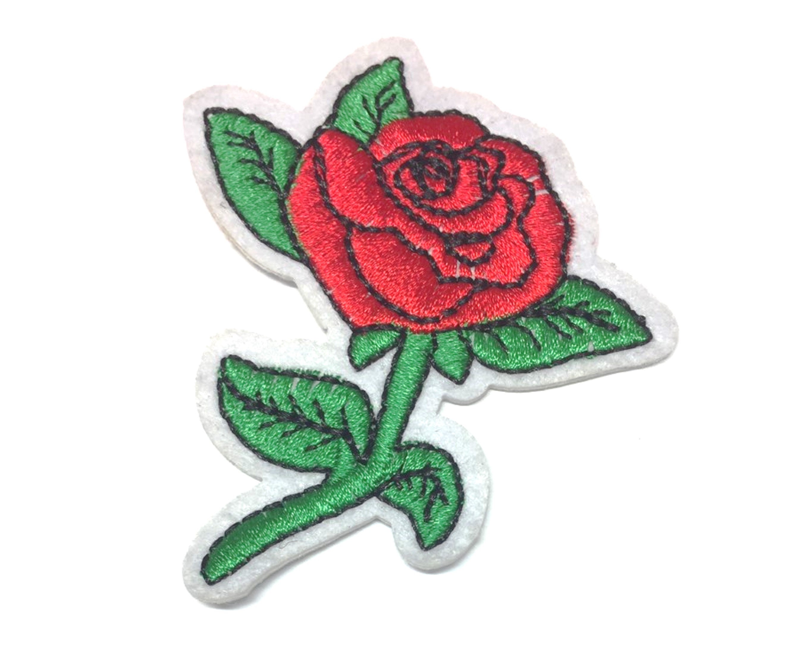 IRON ON PATCH: LANCASHIRE RED ROSE COUNTY NOVELTY BACKPACKERS FLAG SHIELD SEW
