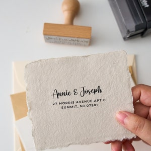 TIMBRE D'ADRESSE · Tampon personnalisé · Tampon auto-encreur · Timbre d'adresse de retour · Tampon en caoutchouc | Cadeau de pendaison de crémaillère