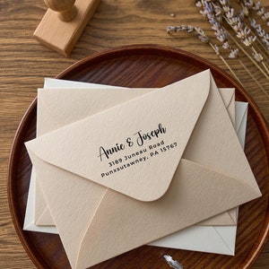 TAMPON D'ADRESSE · Tampon personnalisé · Tampon auto-encreur · Tampon d'adresse de retour · Tampon en caoutchouc | Cadeau de pendaison de crémaillère | Tampon de mariage