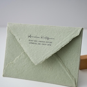 TIMBRE D'ADRESSE · Tampon personnalisé · Tampon auto-encreur · Timbre d'adresse de retour · Tampon en caoutchouc | Cadeau de pendaison de crémaillère