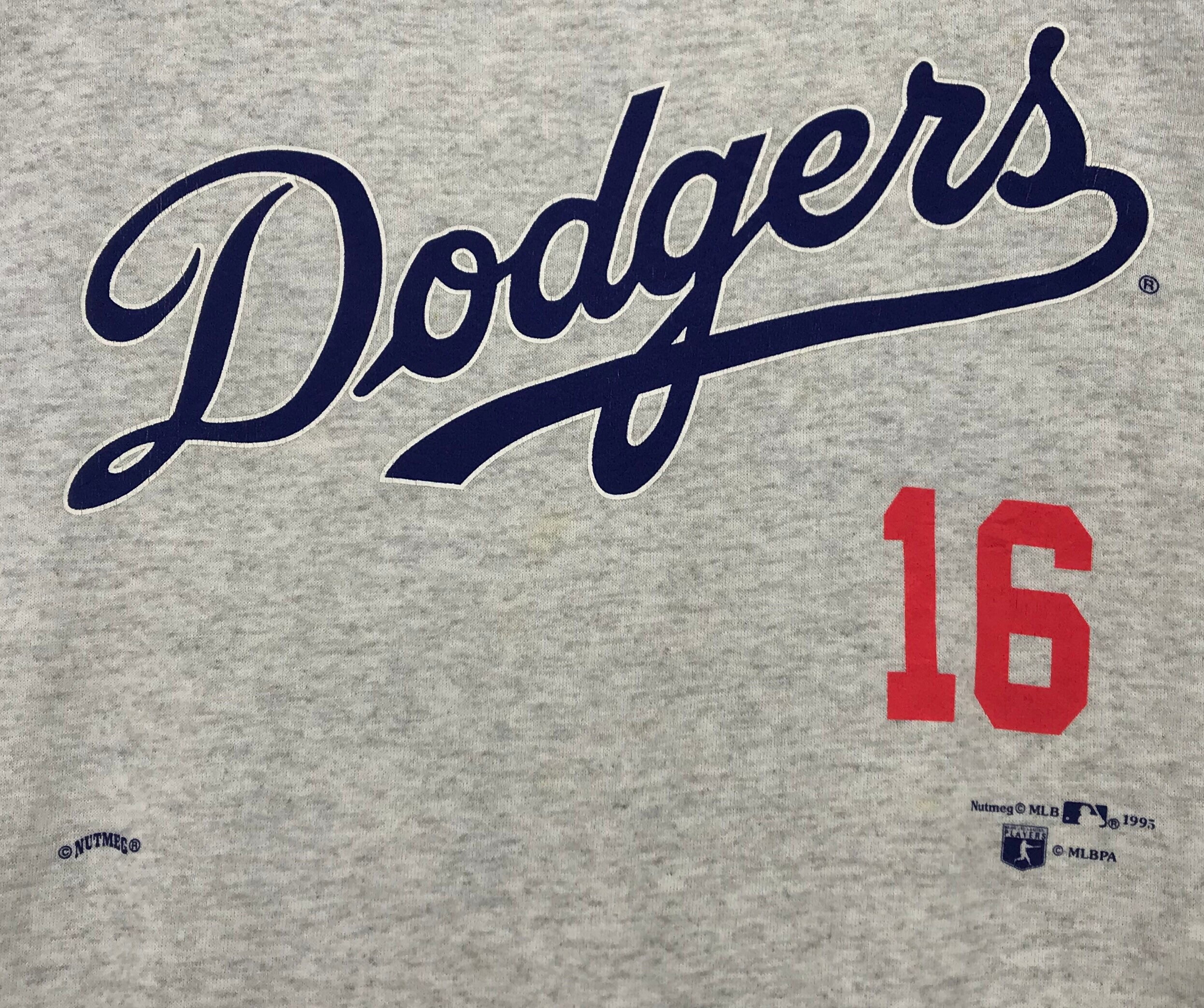 NUTMEG Dodgers NOMO 16 スウェット Vtg Los Angeles Dodgers Baseball Hideo Nomo #16 Nutmeg