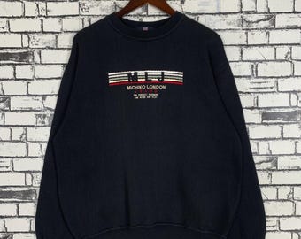 Japanese Brand Designer  Michiko London Jeans Sweatshirt Crewneck