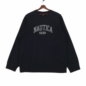 Vintage Nautica Jeans American Brand Sweatshirt Crewneck Spellout Nautica Pullover Jumper XXLarge Size Vintage Sweatshirt.