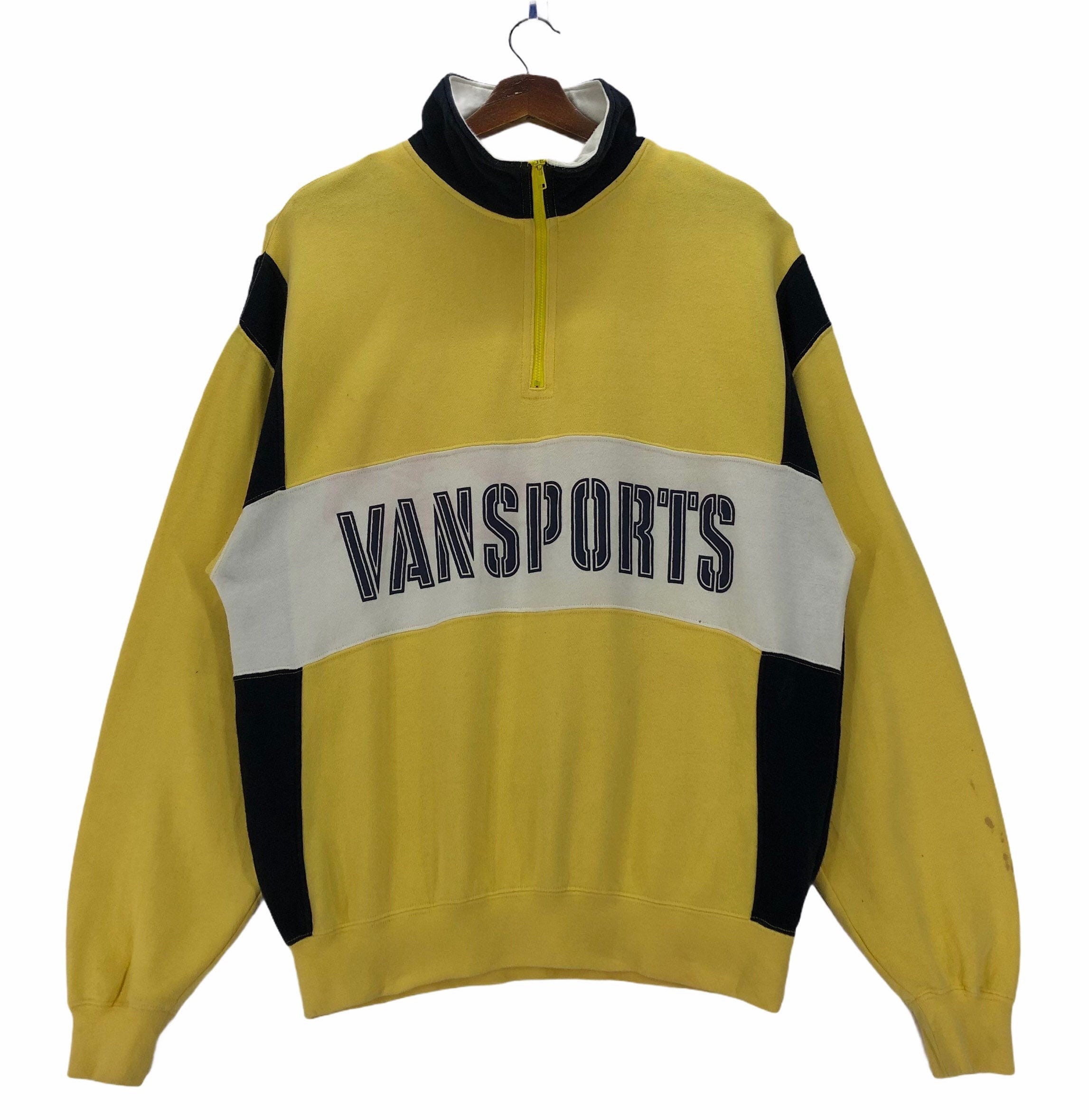 Vintage Vans Sports Sweatshirt Half Zip Vans American Manufacturer