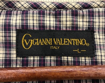 【VALENTINO】1990s Half Jip Logo S/S Knit Vintage 90s Gianni Valentino Half Zip Sweatshirt Embroidery