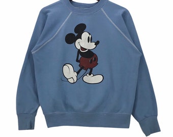 RARE!! Vintage Mickey Mouse The Walt Disney Studios Sweatshirt Mickey Mouse Disney Cartoon Character Pullover Small Size Vintage Sweatshirt.