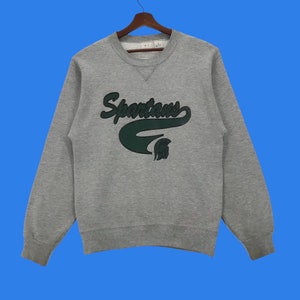 Vintage 90s Michigan State Spartans Football Sweatshirt Michigan State University in college Football (NCAA) Small Size Vintage Sweatshirt.