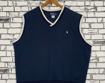 90s Polo by Ralph Lauren Sweater Vest, Vintage Beige Silk/linen V