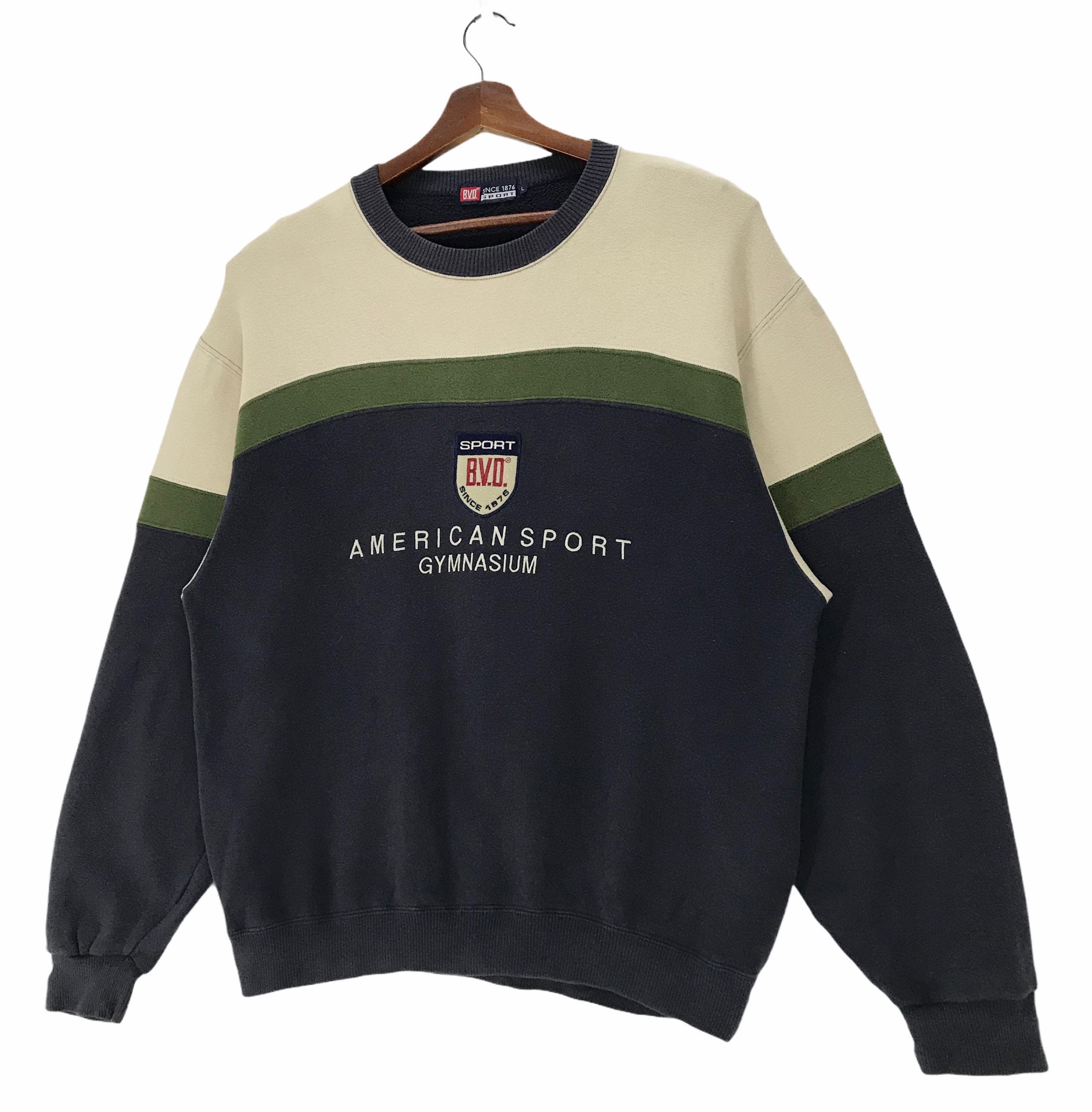 Vintage B.V.D Brand Sweatshirt Spellout American Sport Gymnasium