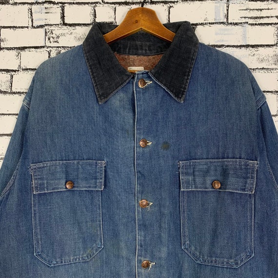 Vintage JC Penney Denim Chore Jacket Workers Jacket Size Large - Etsy