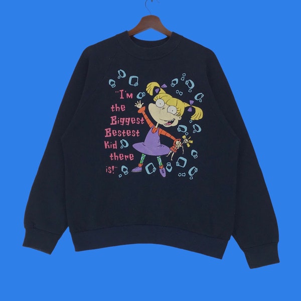 Vintage Angelica Charlotte Pickles fictional Character Sweatshirt Angelica Pickles Nickelodeon shows Rugrats Pullover Medium Size Sweatshirt