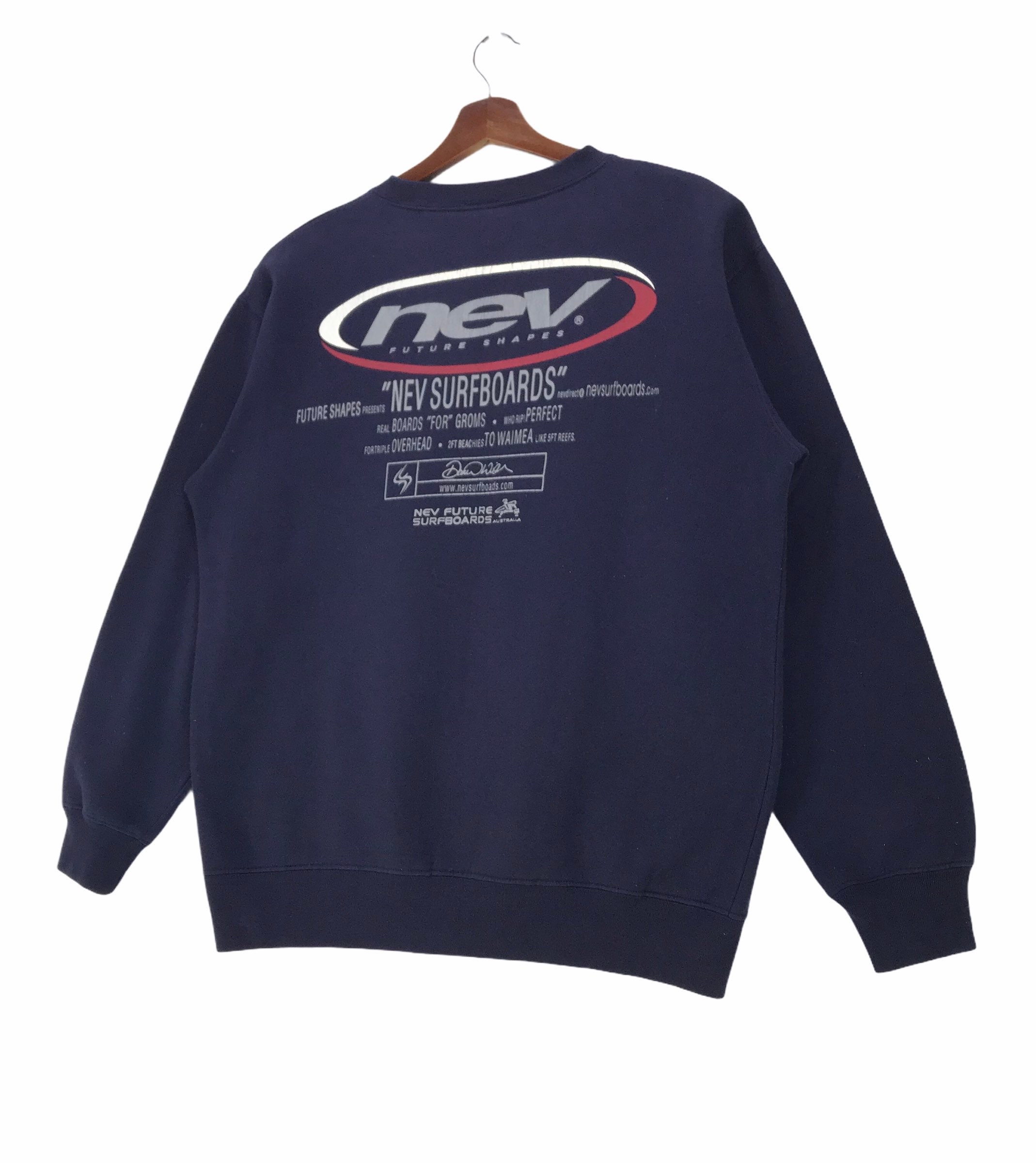 Vintage Nev Future Shapes Surfboards Sweatshirt Crewneck Vintage Nev Future Shapes Surfboards Sweatshirt Crewneck